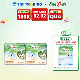 Combo 2 Gói Tã Quần Người Lớn Sunmate Khô Thoáng L7 (7 Miếng/ Gói)