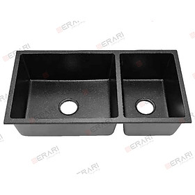 Mua {CHÍNH HÃNG} Chậu rửa 2 hố lệch chất liệu đá Granit cao cấp. Phụ kiện đi kèm mã GC.MB9047 thương hiệu GERARI