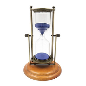 30-Minute Hourglass Rotating Sand Timer for Cooking Time Management Blue