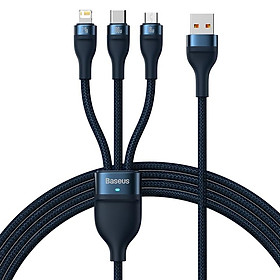 Mua Cáp sạc nhanh 3 đầu Baseus Flash Series 2 Fast Charging Data Cable USB to M+L+C 100W (Hàng chính hãng)