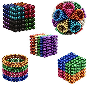 Bộ Xếp Hình Thông Minh BuckyBalls Neon 8 màu 216 viên đường kính 5mm Hộp Nhôm Sang Trọng 