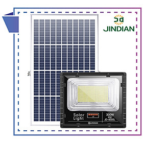 Mua Đèn LED Năng Lượng Mặt Trời 300W | Chính hãng JINDIAN |  Model 2020
