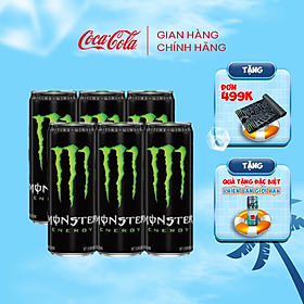 Hộp 6 lon Nước Tăng Lực Giải Khát Monster Energy 355ml/Lon Sale 25.3 Coca-Cola Official Store