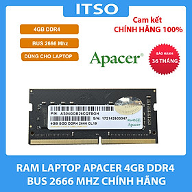 Mua RAM laptop Apacer DDR4 4GB 2666 19 ( World Wide )(A4S04G26CRIBH05-1)- Hàng chính hãng