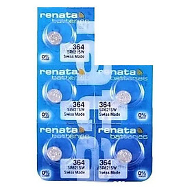 Pin đồng hồ Thụy Sỹ RENATA 364 SR621SW dành cho đồng hồ kim 3 kim (Dạng vỉ 10 viên-Giá theo số viên)
