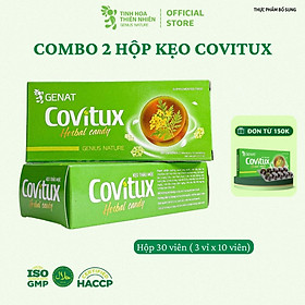 Combo 2 hộp kẹo thảo mộc Covitux ( hộp 30 viên) - Genat