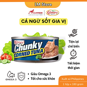 [Cao cấp] Cá ngừ Century Khúc xốt gia vị cay/không cay 180g/hộp - Nhập khẩu Philippines