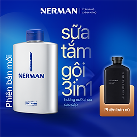 Sữa tắm gội nam giới hương nước hoa cao cấp Gentleman 3 in 1 Nerman 350ml