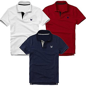 Áo Thun nam mẫu mới logo trước ngực, combo 3 áo -  ĐB3QC06