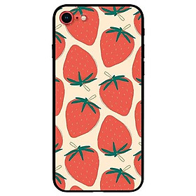 Ốp lưng dành cho iPhone 7 / iPhone 8 - iPhone Se 2020 - 7 Plus / 8 Plus mẫu Họa Tiết Dâu Đỏ