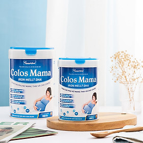 Sữa bột Colos Mama Iron Mellt DHA Vinanutrifood chứa dưỡng chất bổ sung sắt, Acid Folic giúp giảm nguy cơ dị tật ở thai nhi, phát triển trí não từ trong bụng mẹ nâng cao sức đề kháng dành cho mẹ và bé