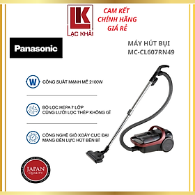 Mua Máy Hút Bụi Dạng Hộp Panasonic MC-CL607RN49 - Công suất 2100W - Công nghệ gió xoáy cực đại - Bộ lọc HEPA lưới lọc hiện đại - Sán xuất tại Malaysia - Hàng chính hãng - Bảo hành 12 tháng chính hãng