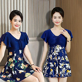 Hình ảnh Bộ Đồ Bơi Trung Niên Che Phủ Bụng - Quần Áo Tắm Cho Mẹ Có Bigsize