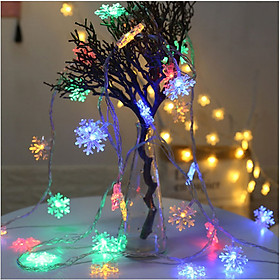 Mua Dây Đèn Led Bông Tuyết Dài 3M - 20 Bóng Chớp Màu Trang Trí Noel Lễ Tết