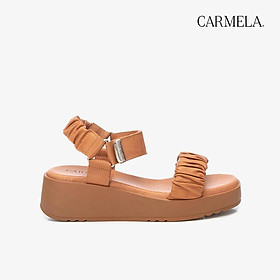 Giày Đế Xuồng Nữ CARMELA Camel Leather Ladies Sandals