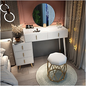 Mua Bộ bàn trang điểm cao cấp Vanity  kiểu dáng hiện đại  trang nhã  sản phẩm bao gồm gương và ghế ngồi -EL-TD03