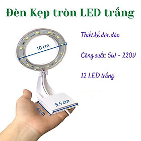 Đèn LED 12 kẹp thành hồ cá, hồ thủy sinh từ 15 đến 40cm