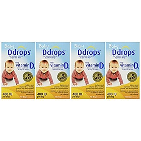 Ddrops Baby 400 Iu 90 Drops 0.08 Fluid Ounce (4 Pack)