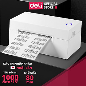 Máy In Nhiệt Deli - In Đơn Hàng TMĐT, Hóa Đơn Vận Chuyển, Tem Nhãn Mã Vạch, Phiếu Gửi, Logo Không Cần Mực, Bill Thanh Toán, Mini Code, Bar Code - Tốc Độ 1sđ