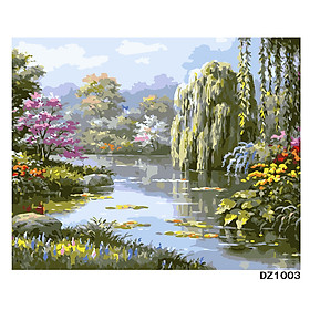 Tranh sơn dầu số hoá tự tô đã căn sẵn khung 40x50 cm (painting by number)