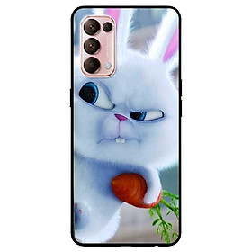 Ốp lưng dành cho Oppo Reno 5 mẫu Thỏ Trắng Nhăn Mặt