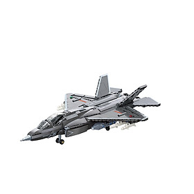 Bộ xếp hình Mô hình máy bay tàng hình J-35 Stealth Carrier-based Aircraft 23019 - QMAN