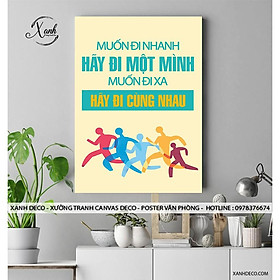 Mua Tranh canvas động lực cho văn phòng TCVDL64 tặng đinh treo tranh