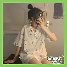 Bộ Ngủ Nữ Gấu Trắng Ulzzang Cute Form Rộng - Pijama Hè Đồ