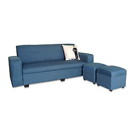 Mua Sofa văng Juno Sofa ES-001 180 x 70 x 75 cm (xanh dương)+ 2 ghế đôn