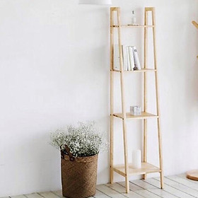 KỆ SÁCH A BOOK SHELF KIỂU HÀN 4 TẦNG SIZE S MÀU GỖ TỰ NHIÊN