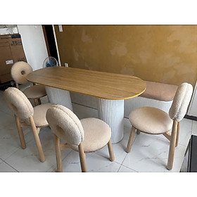 Mua Bộ bàn ghế ăn 4 ghế donut Juno Sofa bàn và ghế băng nệm sát tường.
