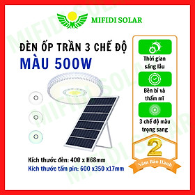 Mua Đèn Năng Lượng Mặt Trời MIFIDI | Đèn Ốp Trần 500W 3 chế độ màu mẫu mới OT500