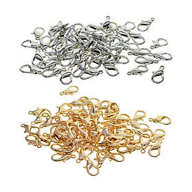 100Pcs Lobster Claw Clasps Hook DIY Key Rings Key Chains Jewelry Making Findings