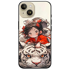 Ốp lưng cho IPhone 15 - 15 Plus - 15 Pro - 15 Pro Max - 16 - 16 Plus - 16 Pro - 16 Pro Max - Cô Bé Và Hổ Trắng - Hàng Chính Hãng