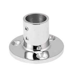 Boat Hand Rail/Stanchion Round Base Hardware for 1''/25mm Tube 90 Degree Marine 316 Stainless Steel