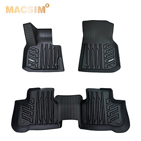 Thảm lót sàn xe ô tô BMW X3 2018+ Nhãn hiệu Macsim chất liệu nhựa TPE đúc khuôn cao cấp - màu đen