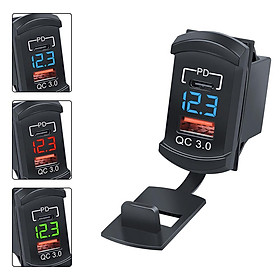 USB C CAR SARGER PD QC3.0 Dual USB Sạc sạc SOCK
