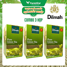 Trà Dilmah Pure Green Tea All Natural Trà xanh tinh khiết 30g 20 túi x 1