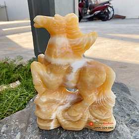Mua Tượng đá ngựa 12 con giáp phong thủy đá ngọc hoàng long 19cm đá Non Nước