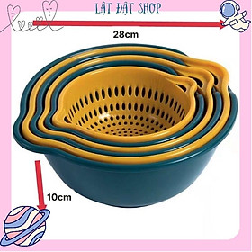 Mua Bộ Rổ Nhựa Kèm Chậu 6 Món Cao Cấp - Set 6 thau rổ nhựa