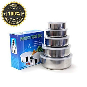 Mua BỘ 5 THỐ INOX 5 CÁI CAO CẤP CÓ NẮP ĐẬY TIỆN LỢI