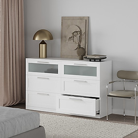 Mua KALUA  Tủ đựng đồ dùng tân cổ điển 3 tầng 6 ngăn DRA_134  156x46x95cm