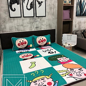 Chiếu mát điều hòa tencel hàng siêu cấp - Mẫu Hoạt Hình - Tặng kèm 1 móc khóa Houston