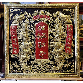 Liễn thờ tổ tiên đồng vàng nguyên chất- Cửu Huyền Thất Tổ -A224