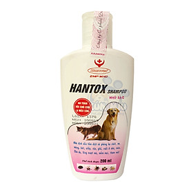 Dầu Tắm Trị Bọ Chét, Ve, Ghẻ, Rận Chó Mèo Hanvet Hantox 200ml