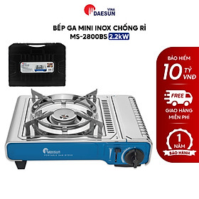 Bếp Ga Mini Maxsun MS-2800BS - Công Suất 2200W | Inox Chống Rỉ | Bảo Hiểm Chống Nổ | Hàng Chính Hãng