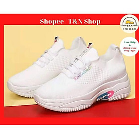 GIÀY THỂ THAO NỮ ĐẾ ĐỘN GIÚP TĂNG CHIỀU CAO THỜI TRANG NỮ T&N OFFCIAL RZN-150