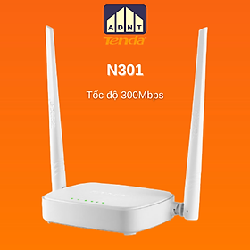 Bộ phát wifi không dây 2 râu kích sóng repeater Wireless Router N301 chuẩn