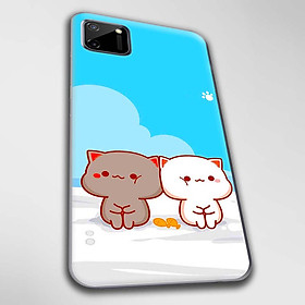 Ốp lưng dành cho Realme C11, Realme C12, Realme C15, Realme C17 mẫu Mèo mập nền xanh