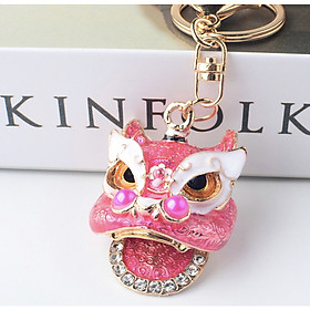 Móc khóa hongkong đầu con lân màu vàng